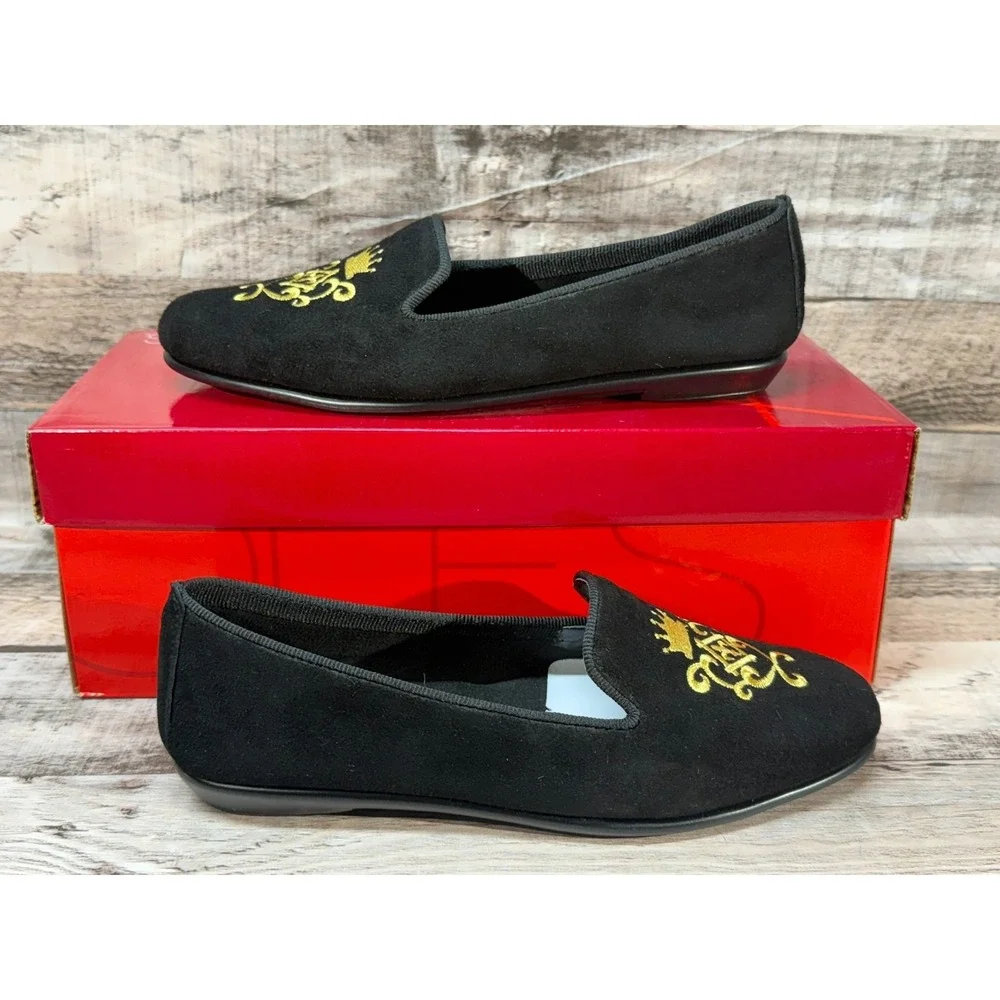 Aerosoles Betunia Black‎ Suede Women Loafer Flats Size 5M